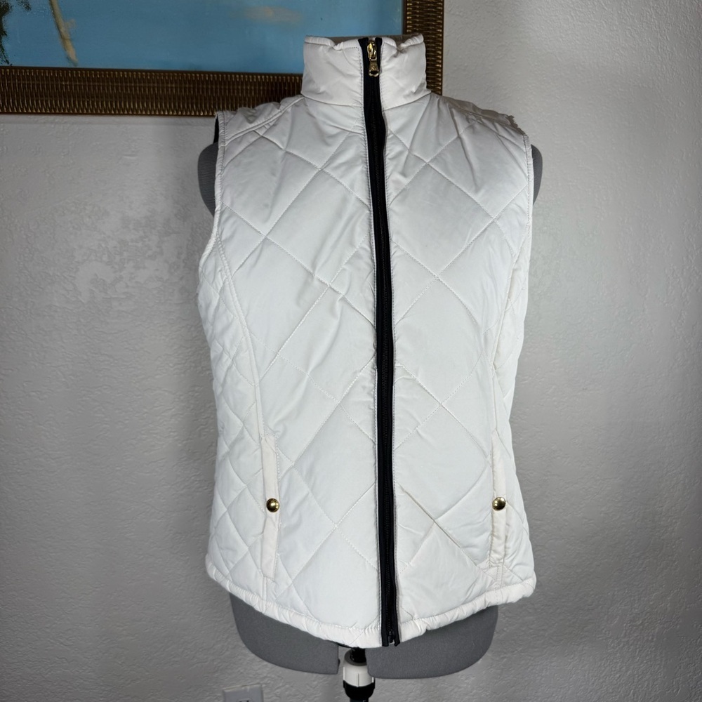🤍 Lauren Ralph Lauren LRL Quilted Puffer Vest‎ – White – Women’s Size Large